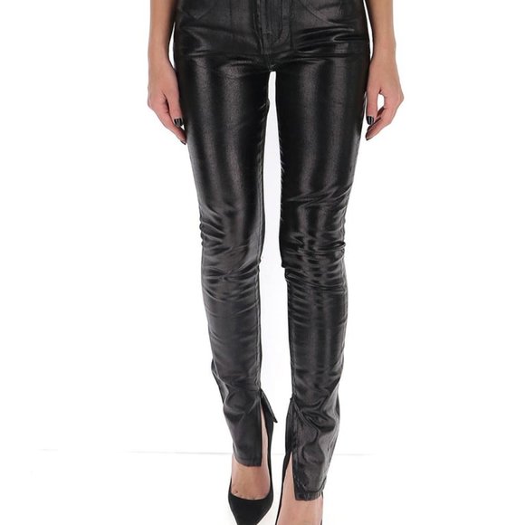 Saint Laurent  High Waisted Shiny Effect Jeans - Picture 7 of 16